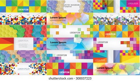 Set of web banners. Vector template.