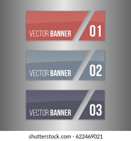 Set of Web banners for website or app or business. Vector illustration
