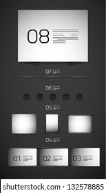 Set von Web-Box-Schatten und Trennlinien
