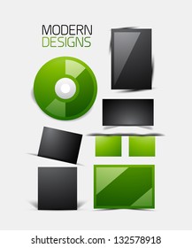 Set von Web-Box-Schatten und Trennlinien