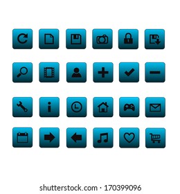 set web buttons blue and black colors