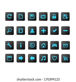 set web buttons blue and black colors