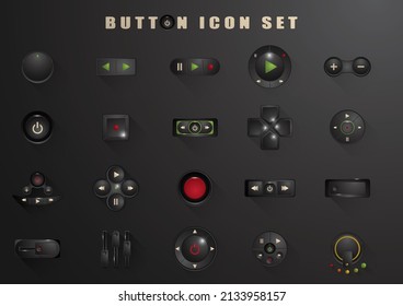 set of web buttons design