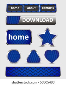 set of web buttons and icons for website navigation