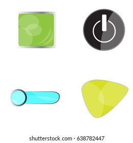 Set of web buttons on a white background, Vector illustration