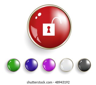 set of web buttons. vector