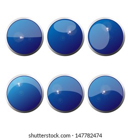 Set Of  Web Color Round Buttons. High quality vector illustration. Eps10.