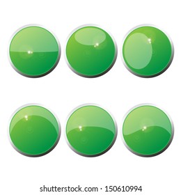 Set Of Web Color Round Buttons. High quality vector illustration. Eps10.