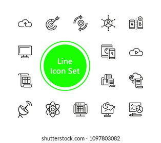 Set of Web Content Line Icons