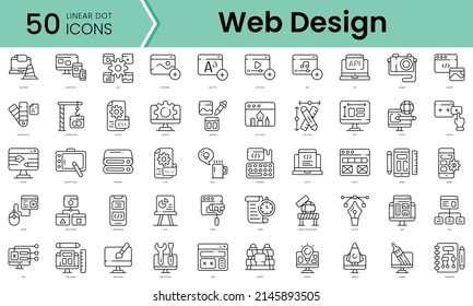 Set of web design icons. Line art style icons bundle. vector illustration