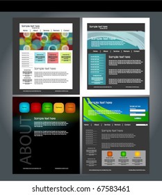 set of web design template