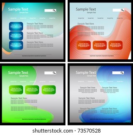 set of web design template