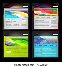 set of web design template
