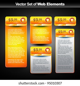 set of web display banner design