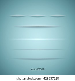 Set of web dividers. Vector illustration