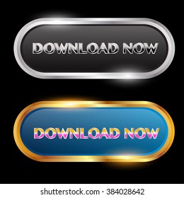 Set of web download icon design element.