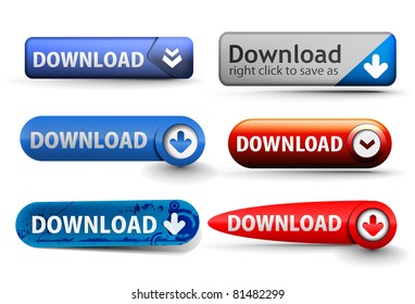 Set of web download icon design element.
