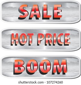 Set of web elements for ecommerce. Vector illustration