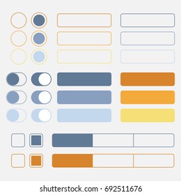 Set of web elements. Vector illustration