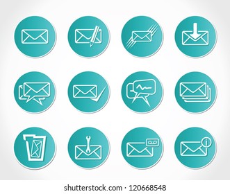 Set of web Email Icons
