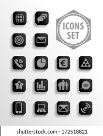 Set of web flat icons