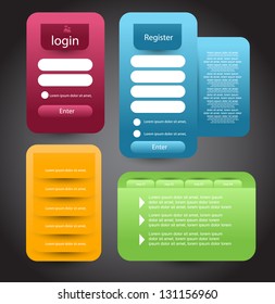 Set of web forms