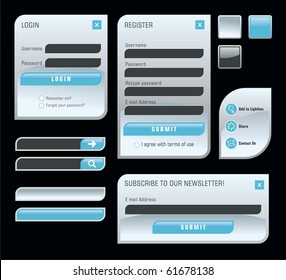 Set of web forms