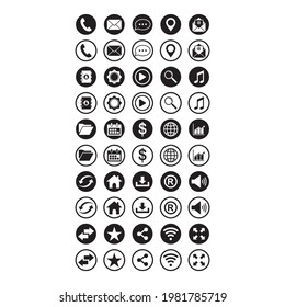 a set of web icon , a set of mobile icon vector