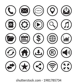 a set of web icon , a set of mobile icon vector