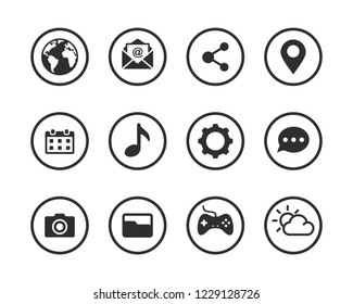 Set of web icon sign symbol