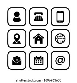 Set of web icon symbol. computer and mobile icons