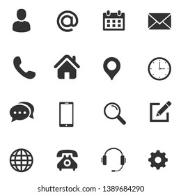 Set of web icon symbol vector
