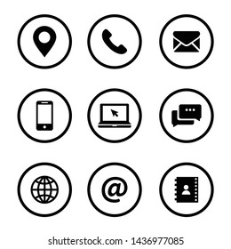 Set of web icon symbol vector