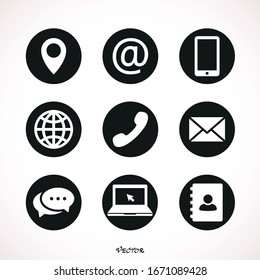 	
Set of web icon symbol vector