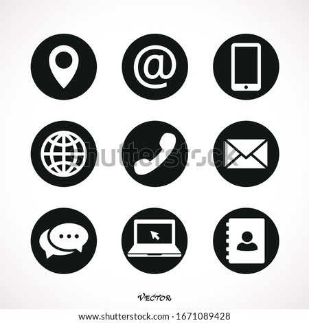 	
Set of web icon symbol vector