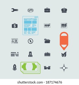set of web icons
