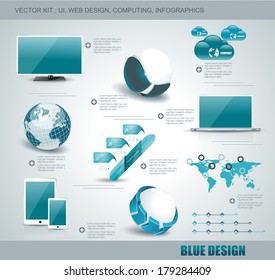 Set of  web Icons and business and abstract symbols - Vector Illustration, Graphic Design 