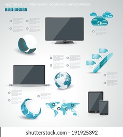 Set of web Icons and business and abstract symbols - Vector Illustration, Graphic Design 