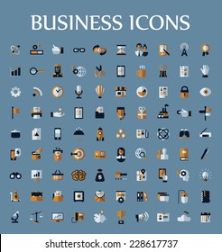 Set of web icons for business, communication and finance. Vector format