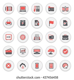 Set of web icons for business, e-commerce, marketing. Flat design.