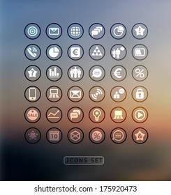 Set of web  icons for business, finance and communication