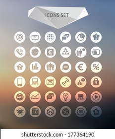 Set of web  icons for business, finance and communication
