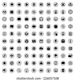 Set of web icons for business, finance and communication 
