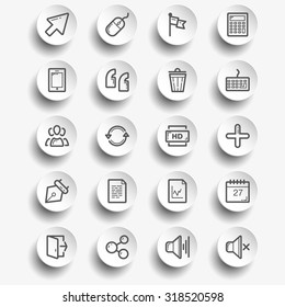 Set of web icons for business, finance and communication