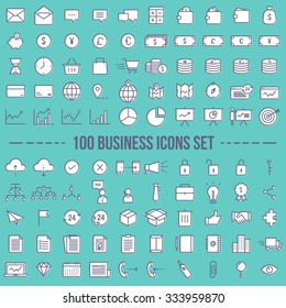 set of web icons for business and finance vector