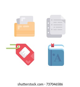 Set of web icons for business, finance, communication ans search. Simple set of flat vector icons.
