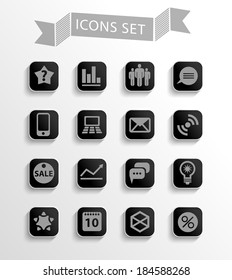 Set of web icons can be used for invitation, congratulation or website