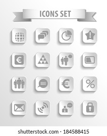 Set of web icons can be used for invitation, congratulation or website