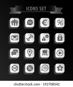 Set of web icons can be used for invitation, congratulation or website