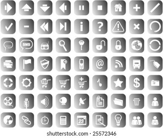 Set of WEB icons with common symbols